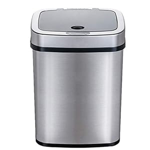 JenLn Container met recycling capaciteit 12L Intelligent Inductie RVS Trash Can Office Home Woonkamer Slaapkamer…