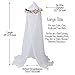 Bobo and Bee - Enchanted Bed Canopy Mosquito Net For Girls, Kids, Baby, With Detachable Pink Rose and Ivy Garland - Twin Size, White with Satin Trim - Perfect Boho Woodland Nursery Decor