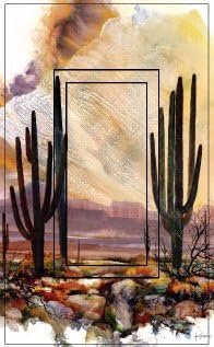 Sonoran Sentinel Single Rocker Peel and Stick Switch Plate Cover Décor