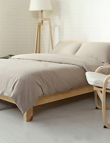 2016 MEIREN Dovet cover sets Light gray Washed Cotton Bedding Sets Queen King Size Bedlinens 4pcs Duvet Cover Set , king