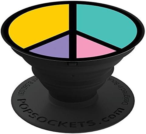 Rad Planet Peace Sign PopSockets Stand for Smartphones and Tablets PopSockets PopGrip: Swappable Grip for Phones & Tablets
