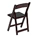 Flash Furniture HERCULES Series Mahogany Wood Folding Chair with Vinyl Padded Seat