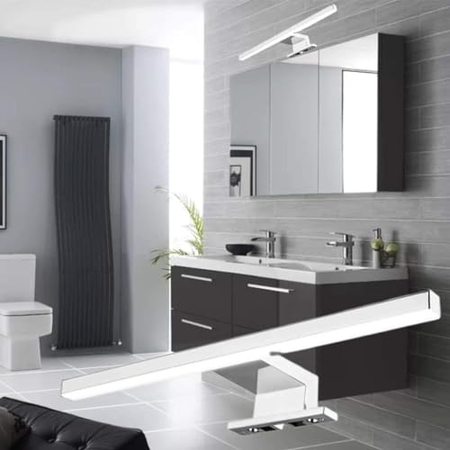 Aogled Led Mirror Bathroom Light 10W 820LM 60CM 230V 4000K, 3 in 1 Lamp, Slim Design, No Flickering, Non-Dimmable Mirror Front/Cabinet/Wall Lighting Neutral White