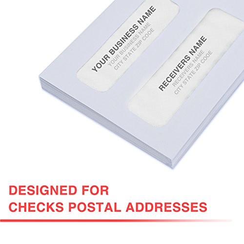 Acko 10 500Pack Double Window Envelopes Self Seal Security Envelopes