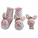 Mud Pie Bunny Wrist Rattle Sock Set, Pink