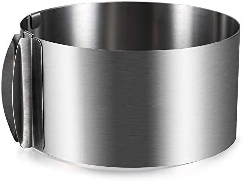 TYI Cake Mold Stainless Steel Mousse Rings Adjustable Mould Baking Decor Ring for making mousse cake baking bread biscuits chocolate or other
