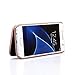W7ETBEN Galaxy S7 Case, Hidden Back Mirror Wallet Case with Stand Feature and Card Holder for Samsung Galaxy S7 G930 (Rose Gold)
