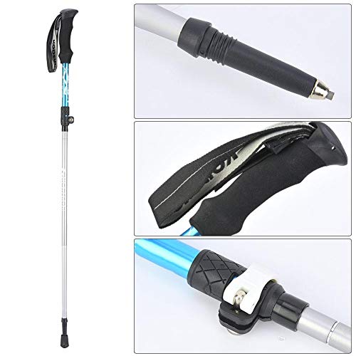 Tihebeyan Aluminium Alloy Hiking Stick Ultralight Walking Stick for Hiking Trekking and Mountaineering Telescopic Hiking Stick Trekking Poles - Thumbnail 6
