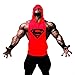 TECOFFER Bodybuilding Stringer Men's Hoodie Sleeveless T-shirts Workout Fitness Gym Tank Top (Red, L)