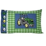 John Deere Baby Stuff John Deere Farming Green Plaid - Boys Bedding Pillow Case / Pillowcover