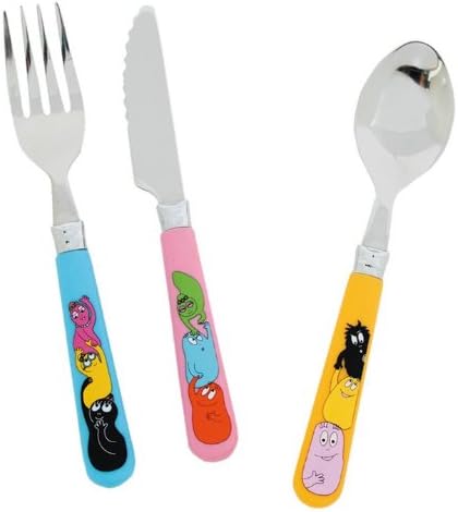 Barbapapa toddler flatware set