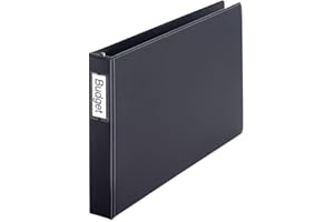 Cardinal 12122 Premier Easy Open 11 x 17 Locking Slant-D Ring Binder, 1 1/2" Cap, Black