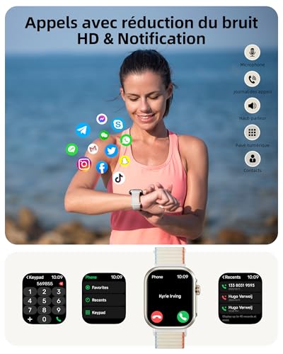 Parsonver Men's Women's Smart Watch with Bluetooth Calls, Smartwatch with GPS, 3ATM Waterproof, 1.85 Inch Watch with 100+ Sports, Heart Rate, Sleep, Smart Watch for Android & iOS