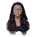 ISEE Human Hair Wigs Body Wave 14 Inch 10A Brazilian Hair Wig 180% Density 13X4 Lace Frontal Wig For Women Pre Plucked With Baby Hair Natural Hairline Natural Color