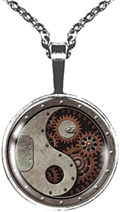 MiroGlas Clario Pendant Necklace (Clockwork Yin Yang)