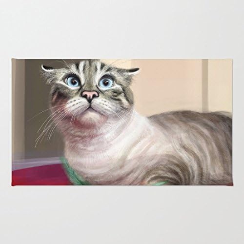 Gueskie A Cute Cat Rug Entry Way Outdoor Non-slip Door Mat 50 x 80cm