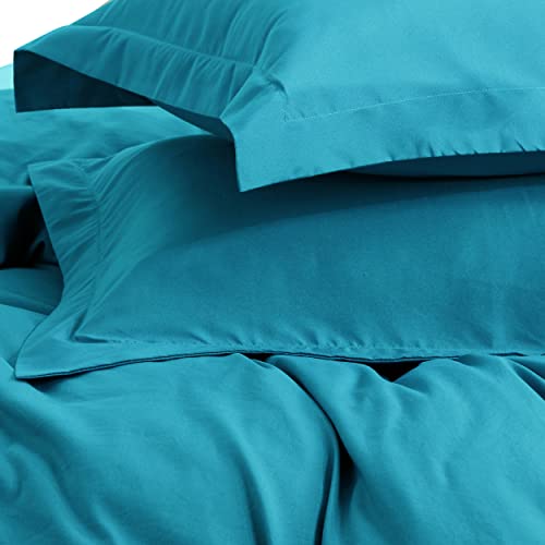 Bedsure Teal Duvet Cover Queen Size Soft Prewashed Queen Duvet Cover