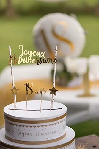 Deco De Gateau Anniversaire Metallise Age Ans Santex 6221 Loisirs Creatifs Cuisine Maison Dwteam In