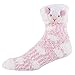 Cozy Christmas and Furry Critter Socks with Santa, Reindeer and More! Soft and Plush Socks for Women (Lamb)