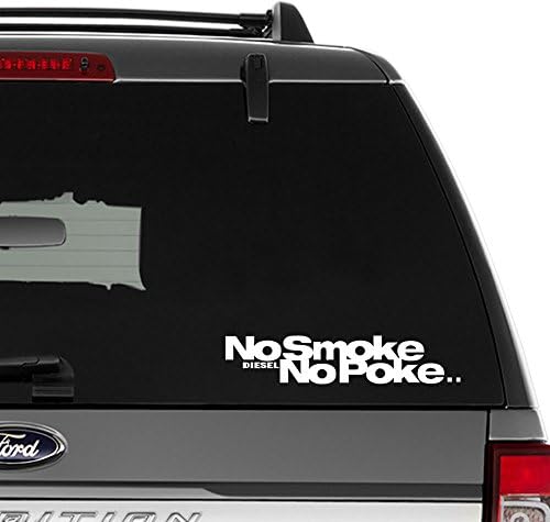 JDM No Smoke No Poke Diesel Vinyl Decal Sticker For Wall Decor, Windows, Laptop, Car, Truck, Motorcycle, Vehicles (Size-6 inch/15 cm Wide) - (Matte BLACK Color)