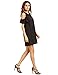 Milumia Women's Summer Cold Shoulder Ruffle Sleeves Shift Maternity Nursing Dress Black XL
