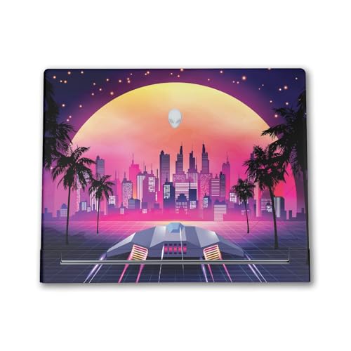 Laptop Skin Compatible with Alienware X16 R2 (2024) - Synthwave Starship - Prem…