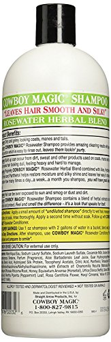 Cowboy Magic Rosewater Shampoo and Rosewater Conditioner Bundle, 32oz Each