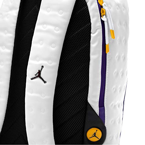 Nike Air Jordan Retro 13 Backpack (One Size, White/Purple) on Galleon