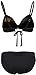 BAWDY Women's Summertime Sexy Push Up Padded 2 Pc Bikini Set, Black, L