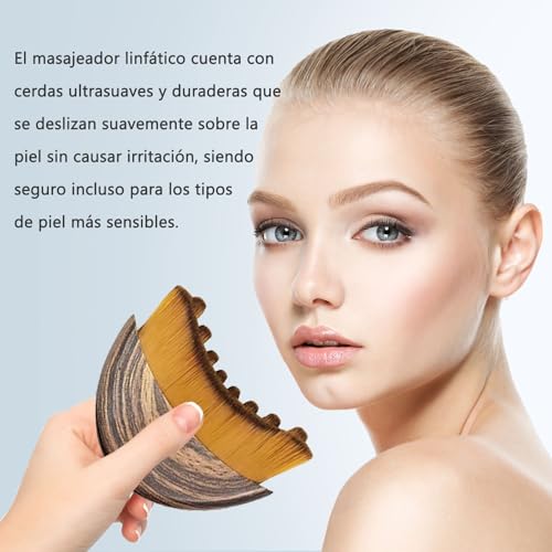 Lymphatic Contour Face Brush, Herramientas para masajes faciales, belleza y relajación de los músculos del faciales, Diseño Ergonómico, ajuste preciso a la piel, Perfecto para Belleza de Cuello y Cara (1PCS)