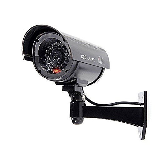 Etopars Black Fake Dummy Security CCTV Camera Waterproof IR LED Outdoor Indoor Surveillance