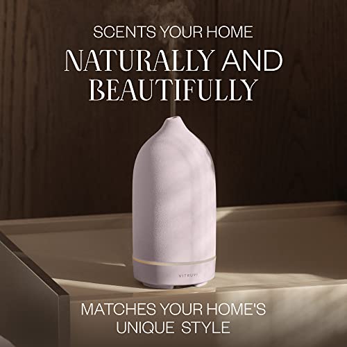Vitruvi Stone Diffuser, Ceramic Ultrasonic Essential Oil Diffuser for