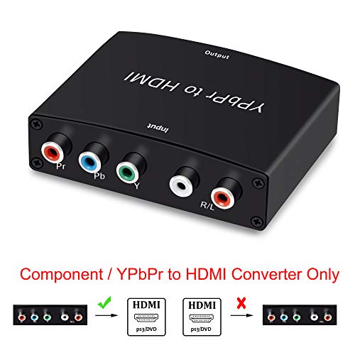 image for avedio links Component (YPbPr) + R/L Audio Input to HDMI 1.3 Output Co