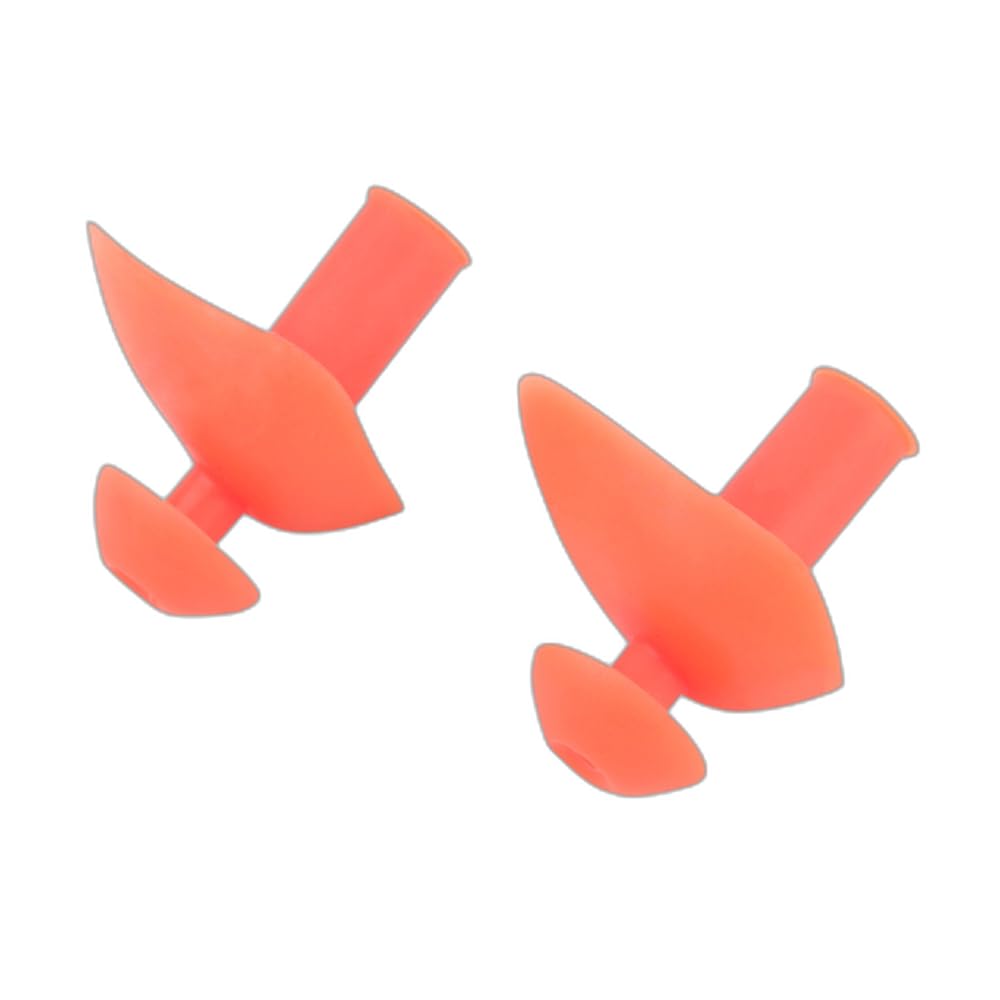 Speedo Unisex-Youth Ergo Swimming Earplugs | Ergonomic Design | Reusable Case, Dragonfire Orange, One Size