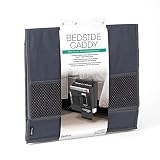 Mindfull Products Mindfull Bedside Caddy, 7 Storage Pockets with Power Strip Compartment, Gray