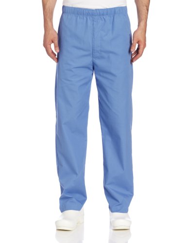 Landau Men's Elastic Drawstring Scrub Pant, Ceil Blue, X-Large