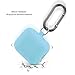 Camyse Airpods Case, Airpod Silicone Skin Cases Cover, Full Protective Durable Shockproof Drop Proof with Keychain Compatible with Apple Airpods 2 & 1 Charging Case,Airpods Accesssories (Sky Blue)