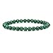 Natural Green Malachite Crystal 6mm Round Beads Stretch Bracelet 7 Inch