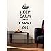 ROOMMATES RMK1782SCS Keep Calm and Carry On Peel and Stick Wall Decals, 12 Count