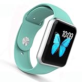 Apple Watch Band - WantsMall Soft Silicone Sport Style Replacement iWatch Strap for 38mm Apple Watch Models (Mint Green)