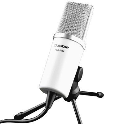 Takstar PCM-1200 Plug 3.5mm Professional Dynamic Microphones for Skype MSN QQ Internet Chat Computer Mic--White