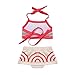 iiniim Toddler Baby Girls Princess Adventure Swimsuit Cartoon Fancy Dress up Costumes Outfit Bikini Swimwear Bathing Suit Red 12-18 Months