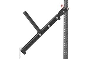 FAGUS H Multi Use Belt Squat Attachment,Adjustable Length Belt Squat System,Fits for 3''X3'' or 2''X2'' Power Racks and 1/2'' or 5/8'' Holes,Belt Squat Machine,Lever Lifting Belt,Lever Arms