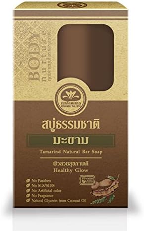 KHAOKHO TALAYPU TAMARIND NATURAL BAR SOAP 80G.NATURAL VITAMIN &amp; AHA NOURISH HEALTHY GLOW AURA SKIN