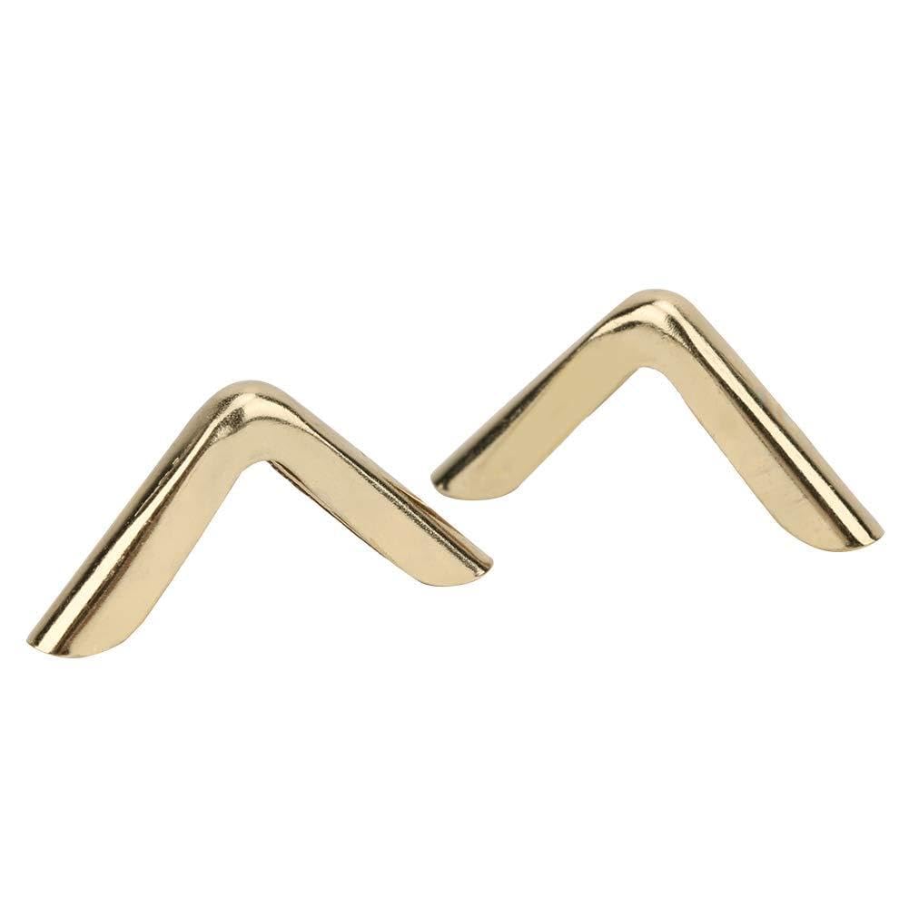 50Pcs Book Corners Metal Edge Decorative Cover for for 2mm Thickness Book Scrapbooking Albums Menus, Brass Gold