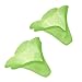 Lucite Trumpet Calla Lily Flower Beads Matte Grass Green 10mm (12)