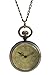 Souarts Pocket Watch Classic Smooth Vintage Antique Bronze Color Pocket Watch (Roman Numerals)