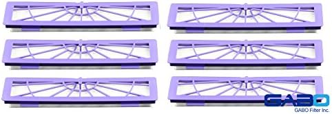 Gabo Filter GBV-0004 Neato High-Performance Vacuum Cleaner HEPA Filter Fits BotVac Series 70 70E 80 85 Replacement Accessory Compare Part# 945-0123(6 pack)