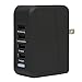 EZOPower 20W 4-Port 4A High Output USB Wall Travel Charger Adapter - Black