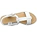 Ollio Women's Shoe Strap Side Buckle Slingback Multi Color Flat Sandal